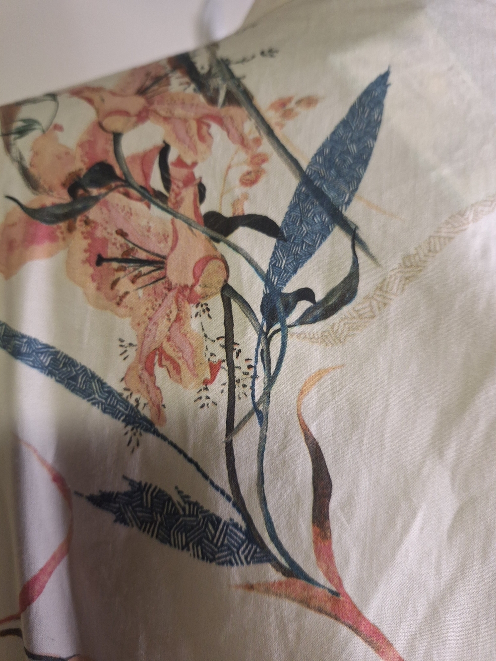NWT Antonio Melani Foral Button-Front Maxi Cotton Dress in Cream Size 8 - Picture 4 of 12